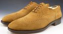 FERRAGAMO sz 10 SUEDE WINGTIP OXFORDS KD1779 MENS 