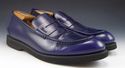 GUCCI sz 10 LEATHER COLLEGE STRAP LOAFERS 247495 M