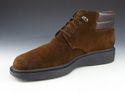 FERRAGAMO sz 9 SUEDE ANKLE BOOT UH25651 MENS BROWN