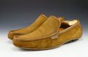 GUCCI sz 9 SUEDE DRIVING MOCCASINS 141991 MENS BRO