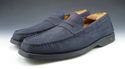 TOD'S sz 10 NUBUCK MOCCASIN TOE STRAP LOAFER MENS 