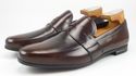 New - PRADA sz 9 BURNISHED LEATHER STRAP LOAFER 2D