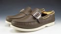 FERRAGAMO sz 7.5 EE BAY LEATHER BOAT SHOE TV40138 