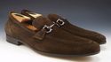 New - FERRAGAMO sz 10.5 TAPAS SUEDE BIT LOAFERS ME