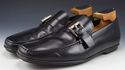 PRADA sz 8.5 LEATHER STRAP & BUCKLE LOAFERS 0707 M