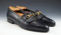 GUCCI sz 7.5 LEATHER KILTIE BIT LOAFERS 1534239 ME