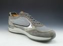 PRADA sz 9.5 SUEDE & NYLON SNEAKER 4E2006 MENS GRA