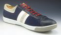 PRADA sz 8.5 LEATHER & NYLON LACE UP SNEAKERS 4E20