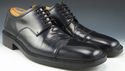 GUCCI sz 8.5 SMOOTH LEATHER CAP TOE OXFORDS 111526