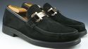 FERRAGAMO sz 8 DIME SUEDE BIT LOAFERS UR35328 MENS