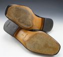 FERRAGAMO sz 9 EE LEATHER STRAP LOAFER UI9057 MENS