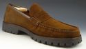 FERRAGAMO sz 8.5 SUEDE LUG SOLE LOAFERS UR32823 ME