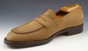 FERRAGAMO sz 8 NUBUCK LEATHER STRAP LOAFERS PUE282