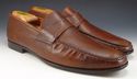 New - SANTONI sz 12 PEBBLED LEATHER LOAFERS 381990