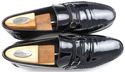 FERRAGAMO sz 11 PATENT GANCINI BIT LOADERS TN11658