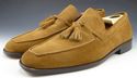 FERRAGAMO sz 10 EE SUEDE TASSEL LOAFERS VG16660 ME