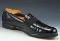 FERRAGAMO sz 7 NOTTE PATENT TUXEDO LOAFERS 5887317