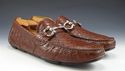 New - FERRAGAMO sz 7 PARIGI CROCODILE DRIVER MS290