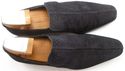 PRADA sz 8.5 TEXTURED SUEDE SPLIT TOE LOAFERS 2P10