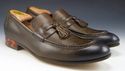 GUCCI sz 8.5 LEATHER TASSEL LOAFERS 212417 MENS OL