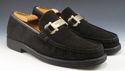 FERRAGAMO sz 8 JAZZ SUEDE GANCINO BIT LOAFERS UR29