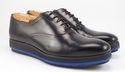 PRADA sz 5 LEATHER THICK SOLE PLAIN TOE OXFORDS 2E