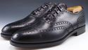 New - YANKO sz 8.5 LEATHER WINGTIP OXFORDS MENS BL