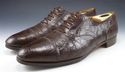 FERRAGAMO sz 13 CAP TOE CROCODILE OXFORDS 1449112 