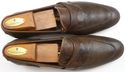 PAUL SMITH sz 8.5 PERFORATED LEATHER STRAP LOAFERS