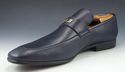 New - GUCCI sz 11 LEATHER LOGO PLATE LOAFERS 24749