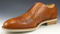 FERRAGAMO sz 8 RICHIE WINGTIP LACE LESS OXFORDS ME