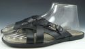 FERRAGAMO sz 7 TIRRENO LEATHER STRAP SANDALS TV370