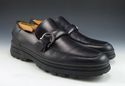 FERRAGAMO sz 7 LEATHER BUCKLE STRAP LOAFERs NU2009