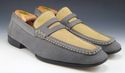 MAGNANNI sz 9.5 PERFORATED NUBUCK STRAP LOAFERS ME