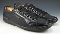 PRADA sz 7.5 LEATHER & NYLON LOW CUT SNEAKERS 4E18