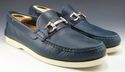 FERRAGAMO sz 11 SIGNATURE BIT BOAT / DECK LOAFERS 