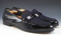 FERRAGAMO sz 9.5 DEAN PATENT TUXEDO LOAFERS UH3213