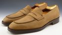 FERRAGAMO sz 8 NUBUCK LEATHER STRAP LOAFERS PUE282