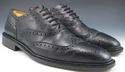 BURBERRY sz 42 LEATHER WINGTIP OXFORDS MENS BLACK 