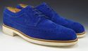 TOD'S sz 9 SUEDE BROGUE TOE WINGTIP DERBY OXFORDS 