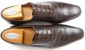 GUCCI sz 9 LEATHER CAP TOE OXFORDS 206625 MENS BRO