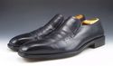 FERRAGAMO sz 11 LEATHER BICYCLE TOE LOAFER UG22218