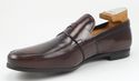 New - PRADA sz 9 BURNISHED LEATHER STRAP LOAFER 2D