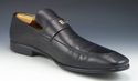 GUCCI sz 9.5 LEATHER LOGO PLATE LOAFERS 253304 MEN