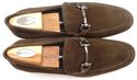 New - FERRAGAMO sz 10.5 TAPAS SUEDE BIT LOAFERS ME