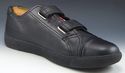 PRADA sz 7.5 LEATHER DOUBLE STRAP SNEAKERS 4P1401 