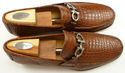 FERRAGAMO sz 9.5 FAVORITO ALLIGATOR LOAFERS UR8538