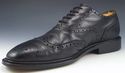 BURBERRY sz 42 LEATHER WINGTIP OXFORDS MENS BLACK 