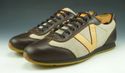 LOUIS VUITTON sz 6.5 LEATHER & CANVAS SNEAKERS LI1