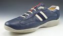 PRADA sz 8.5 LEATHER LACE UP SPORT SNEAKERS 4E1298